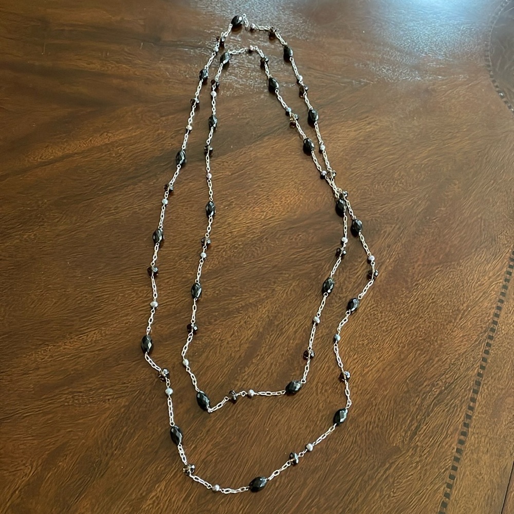 Sterling silver & Multi-stone/gem Infinity Necklace